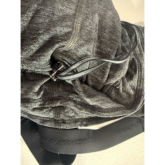 LULULEMON No Limit Run Back On Track Black Gray Wide Strap Tank Top Size 12 - Picture 9 of 9